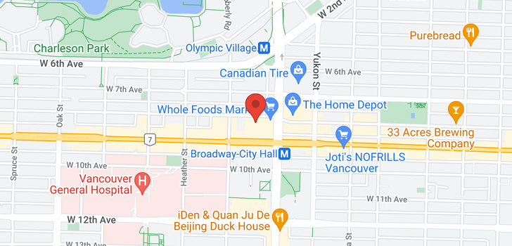 map of 206 522 W 8TH AVENUE